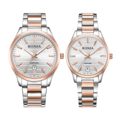 Bonia BNB10858-1612/2612 Stainless Steel His & Her Set Watch